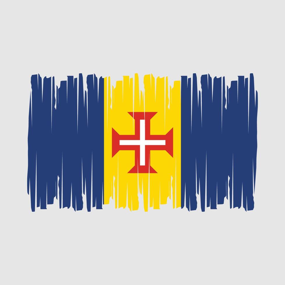 Bürste Vektor der Madeira-Flagge