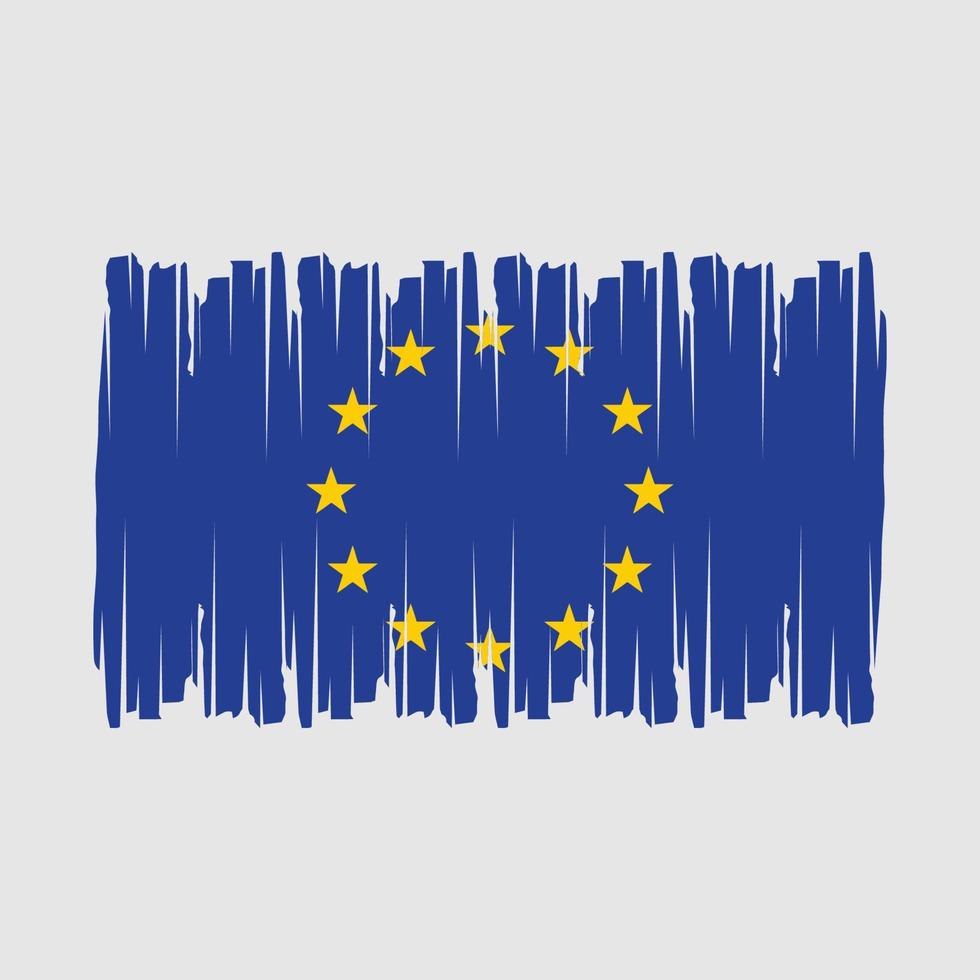 europeisk flagga borsta vektor