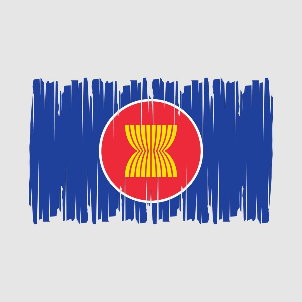 asean flag pinselvektor vektor