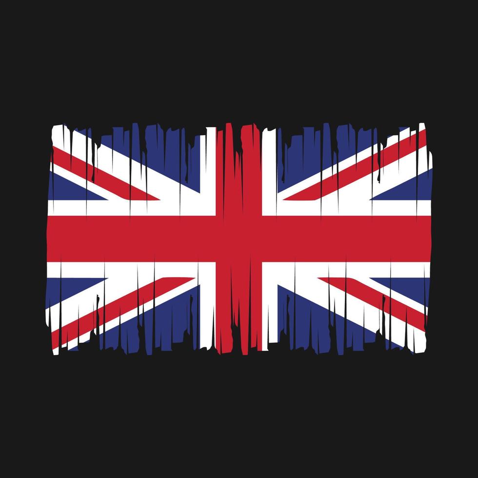 Storbritannien flagga borsta vektor