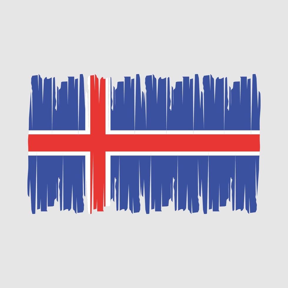 island flagga borsta vektor