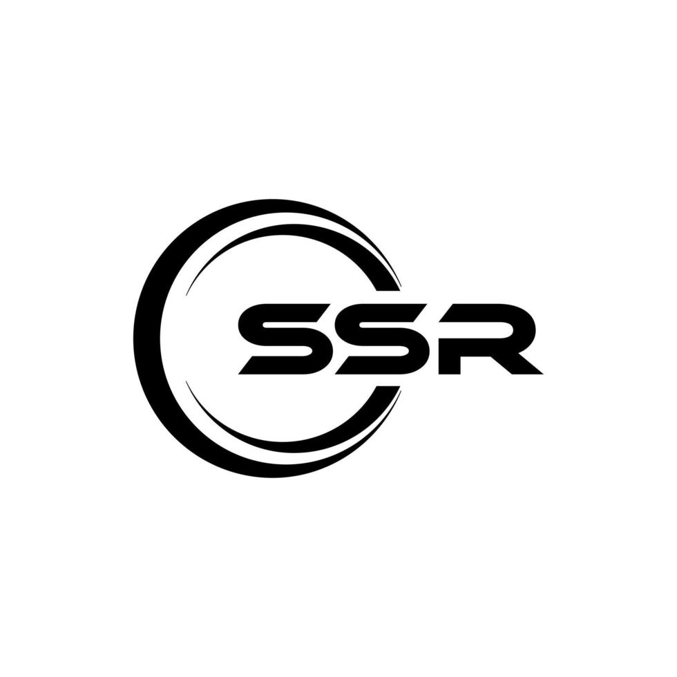 ssr-brief-logo-design in der illustration. Vektorlogo, Kalligrafie-Designs für Logo, Poster, Einladung usw. vektor