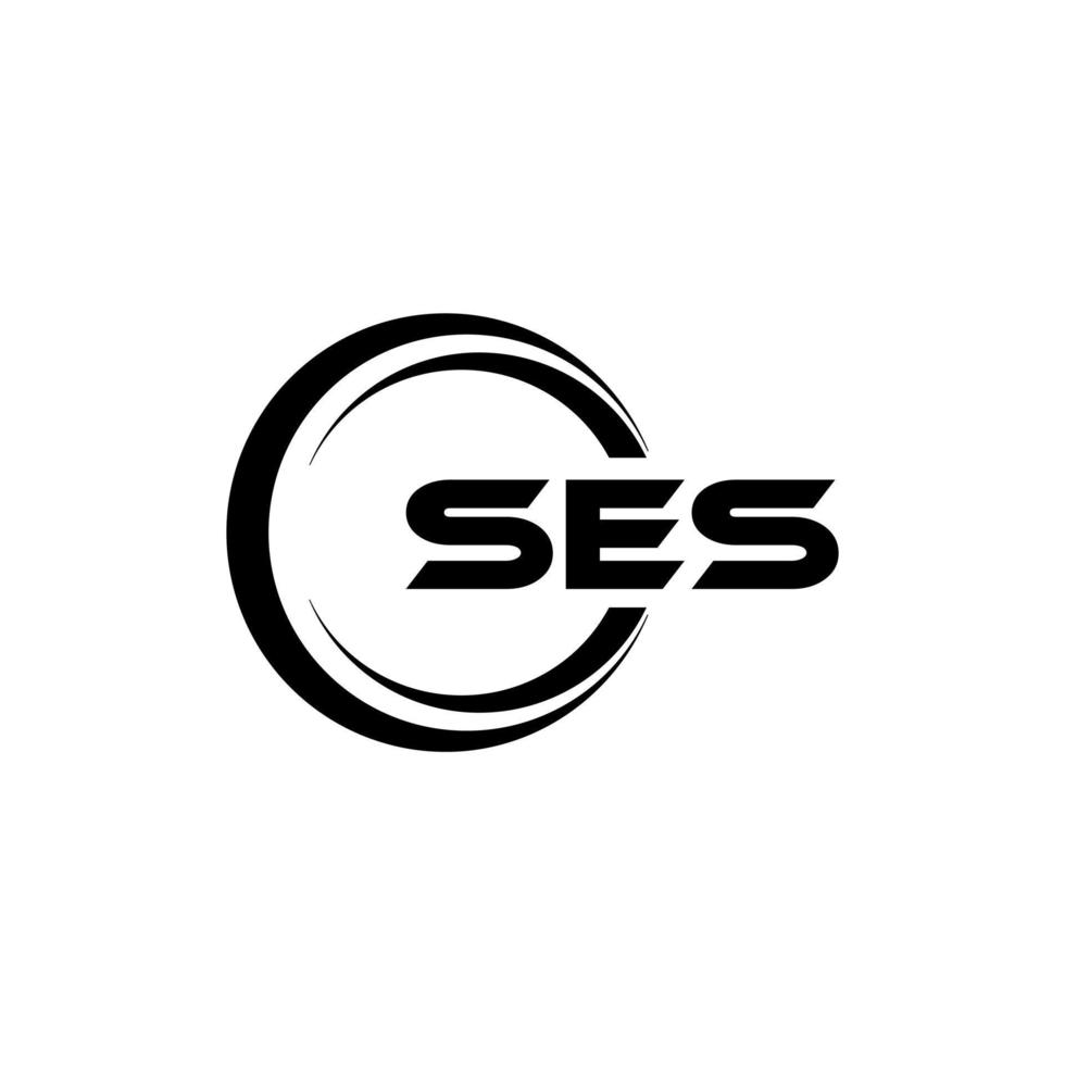 ses brev logotyp design i illustration. vektor logotyp, kalligrafi mönster för logotyp, affisch, inbjudan, etc.