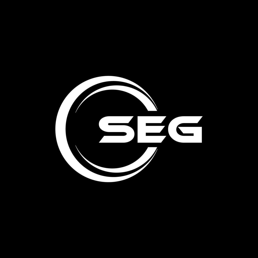 seg brev logotyp design i illustration. vektor logotyp, kalligrafi mönster för logotyp, affisch, inbjudan, etc.