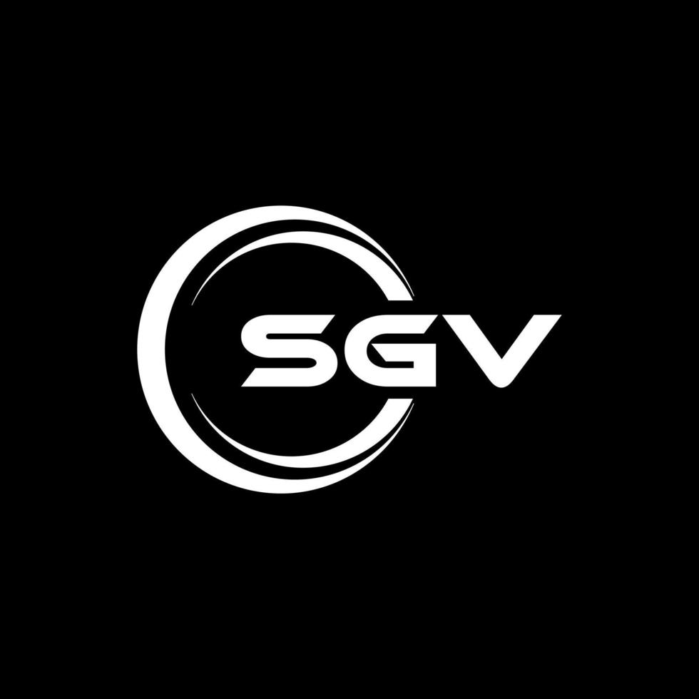 sgv brev logotyp design i illustration. vektor logotyp, kalligrafi mönster för logotyp, affisch, inbjudan, etc.