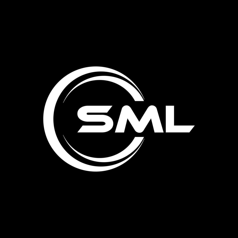 Sml-Brief-Logo-Design in Abbildung. Vektorlogo, Kalligrafie-Designs für Logo, Poster, Einladung usw. vektor