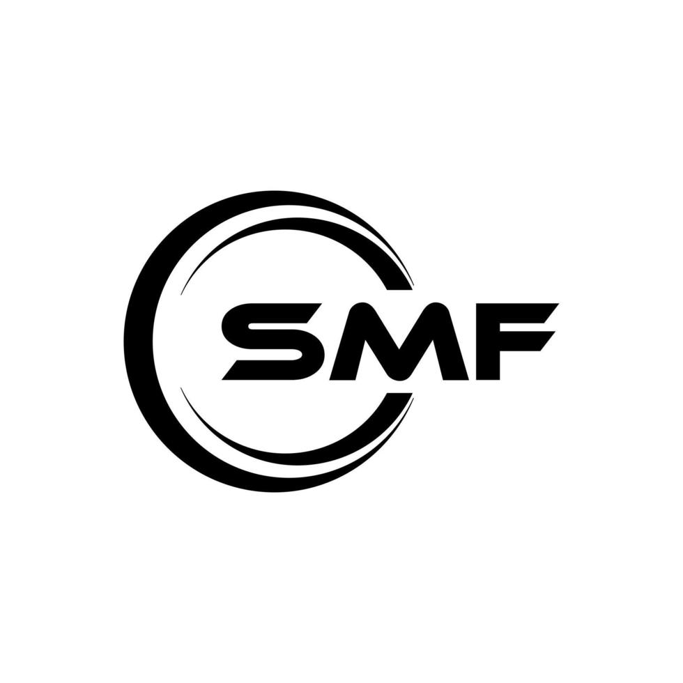 SMF-Brief-Logo-Design in Abbildung. Vektorlogo, Kalligrafie-Designs für Logo, Poster, Einladung usw. vektor