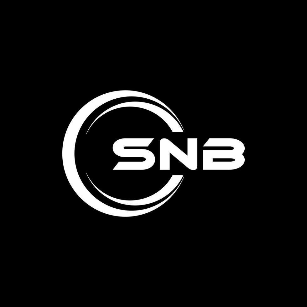 snb brev logotyp design i illustration. vektor logotyp, kalligrafi mönster för logotyp, affisch, inbjudan, etc.