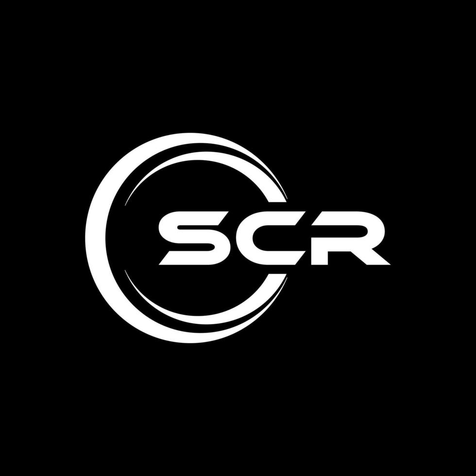 scr brev logotyp design i illustration. vektor logotyp, kalligrafi mönster för logotyp, affisch, inbjudan, etc.