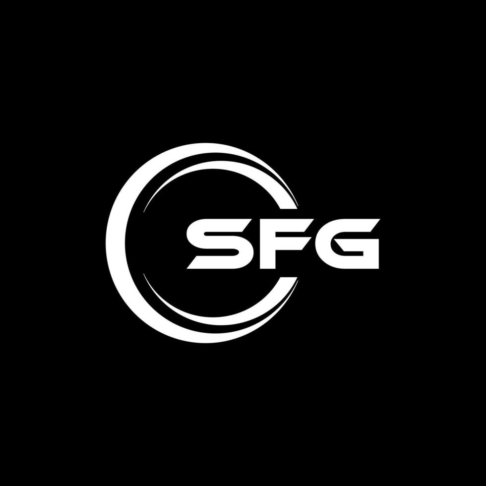 sfg brev logotyp design i illustration. vektor logotyp, kalligrafi mönster för logotyp, affisch, inbjudan, etc.