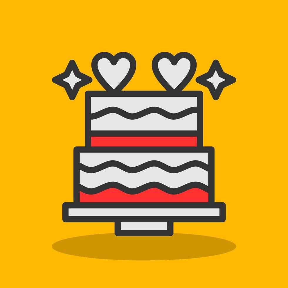 Hochzeitstorte-Vektor-Icon-Design vektor