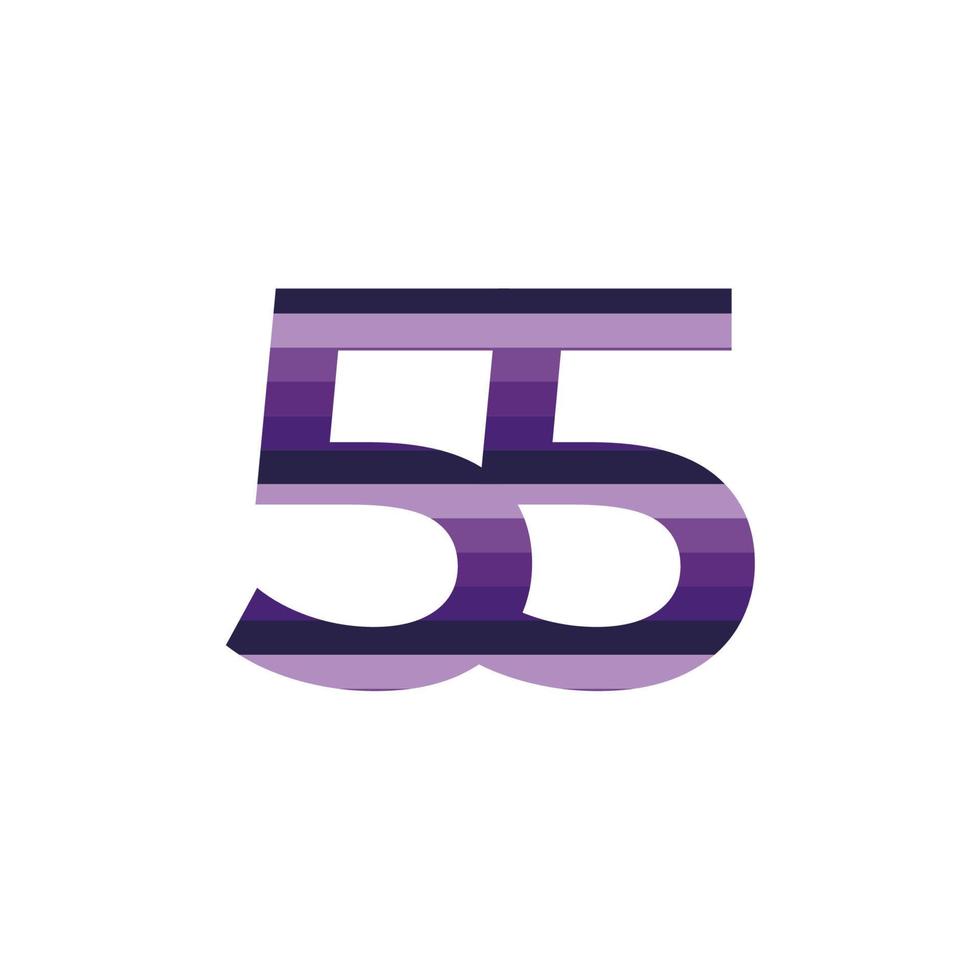 55 th Jahrestag Feier Logo vektor