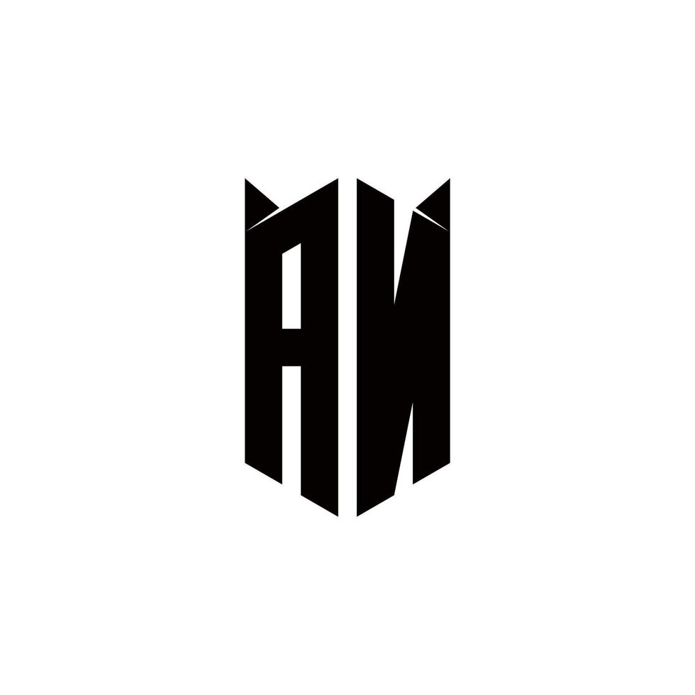 ein Logo Monogramm mit Schild gestalten Designs Vorlage vektor