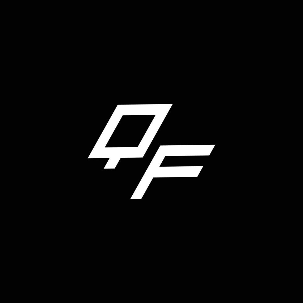 qf Logo Monogramm mit oben zu Nieder Stil modern Design Vorlage vektor