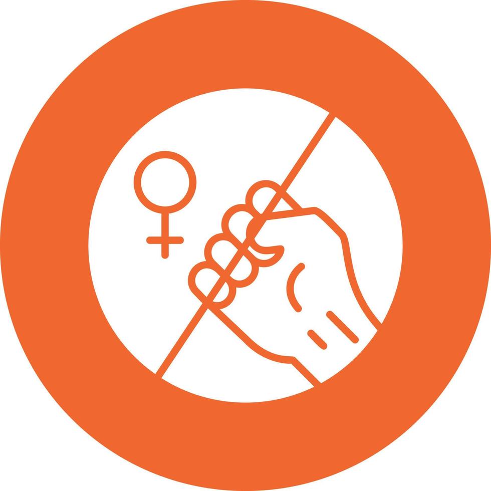 Gewalt gegen Frauen Vektor Symbol