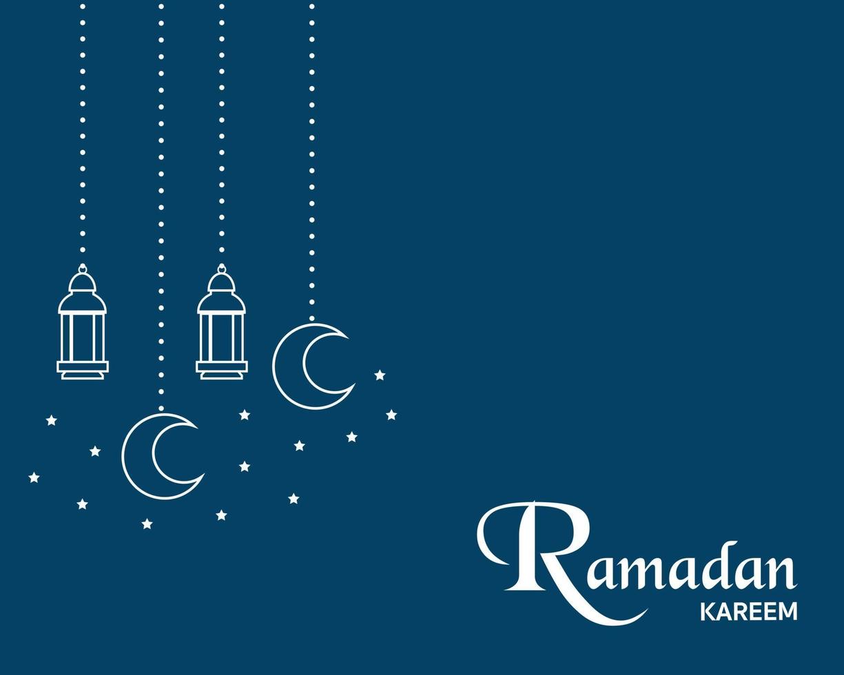 einfacher Ramadan Kareem Hintergrundvektor vektor