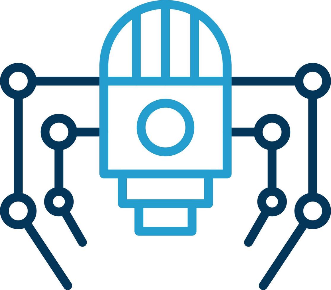 Nano-Roboter-Vektor-Icon-Design vektor