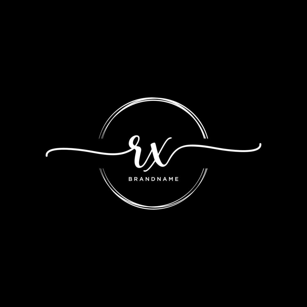 Initiale rx feminin Logo Sammlungen Vorlage. Handschrift Logo von Initiale Unterschrift, Hochzeit, Mode, Schmuck, Boutique, Blumen- und botanisch mit kreativ Vorlage zum irgendein Unternehmen oder Geschäft. vektor