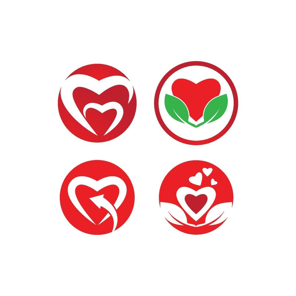 hjärta logotyp mall vektor