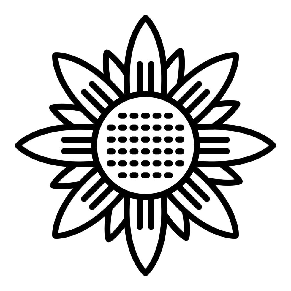 Sonnenblumen-Icon-Stil vektor