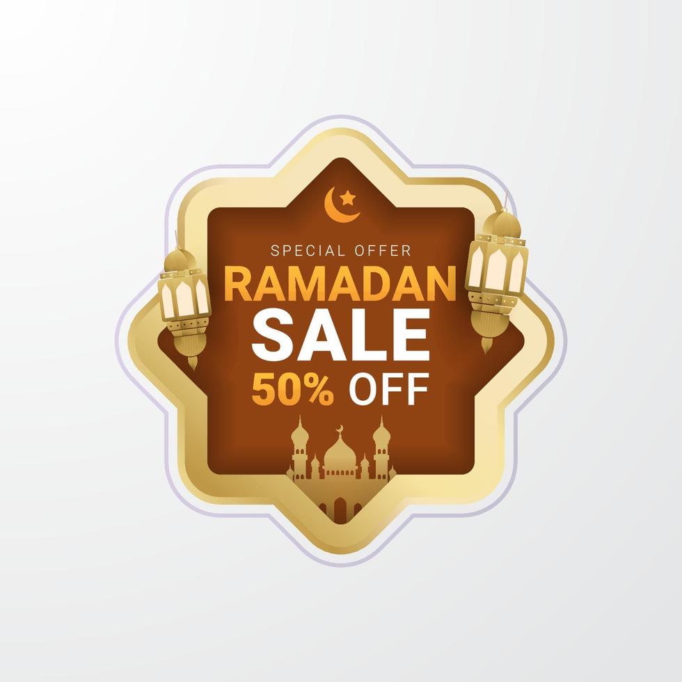 ramadan försäljning rabatt fyrkantig banner mall marknadsföring design vektor