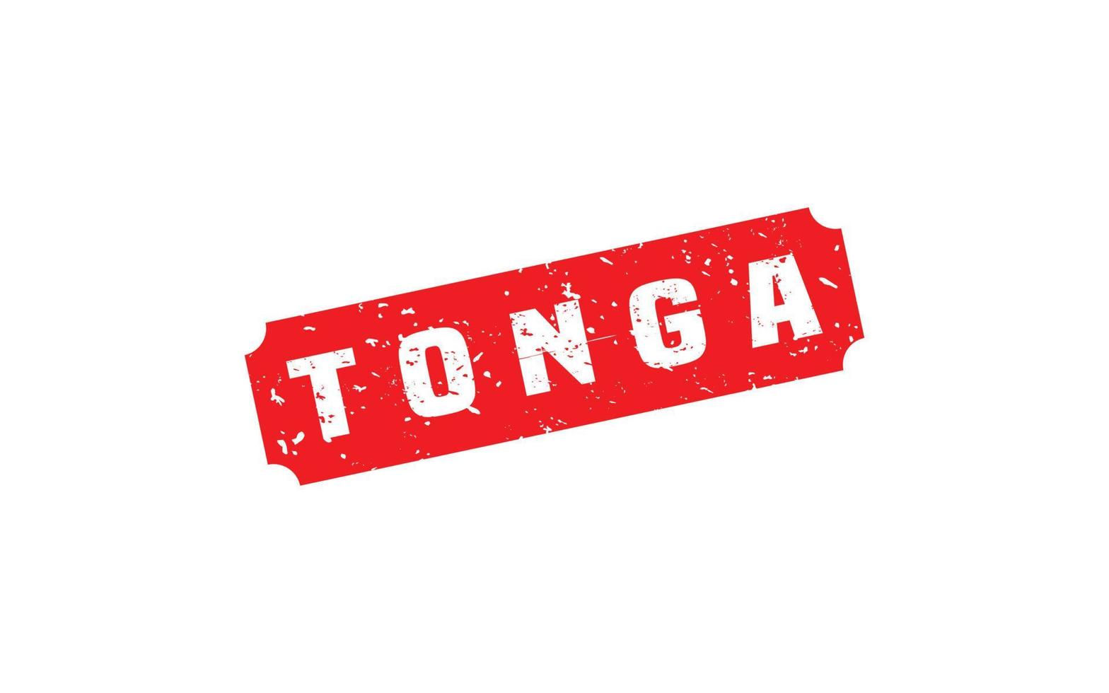 tonga stämpel sudd med grunge stil på vit bakgrund vektor