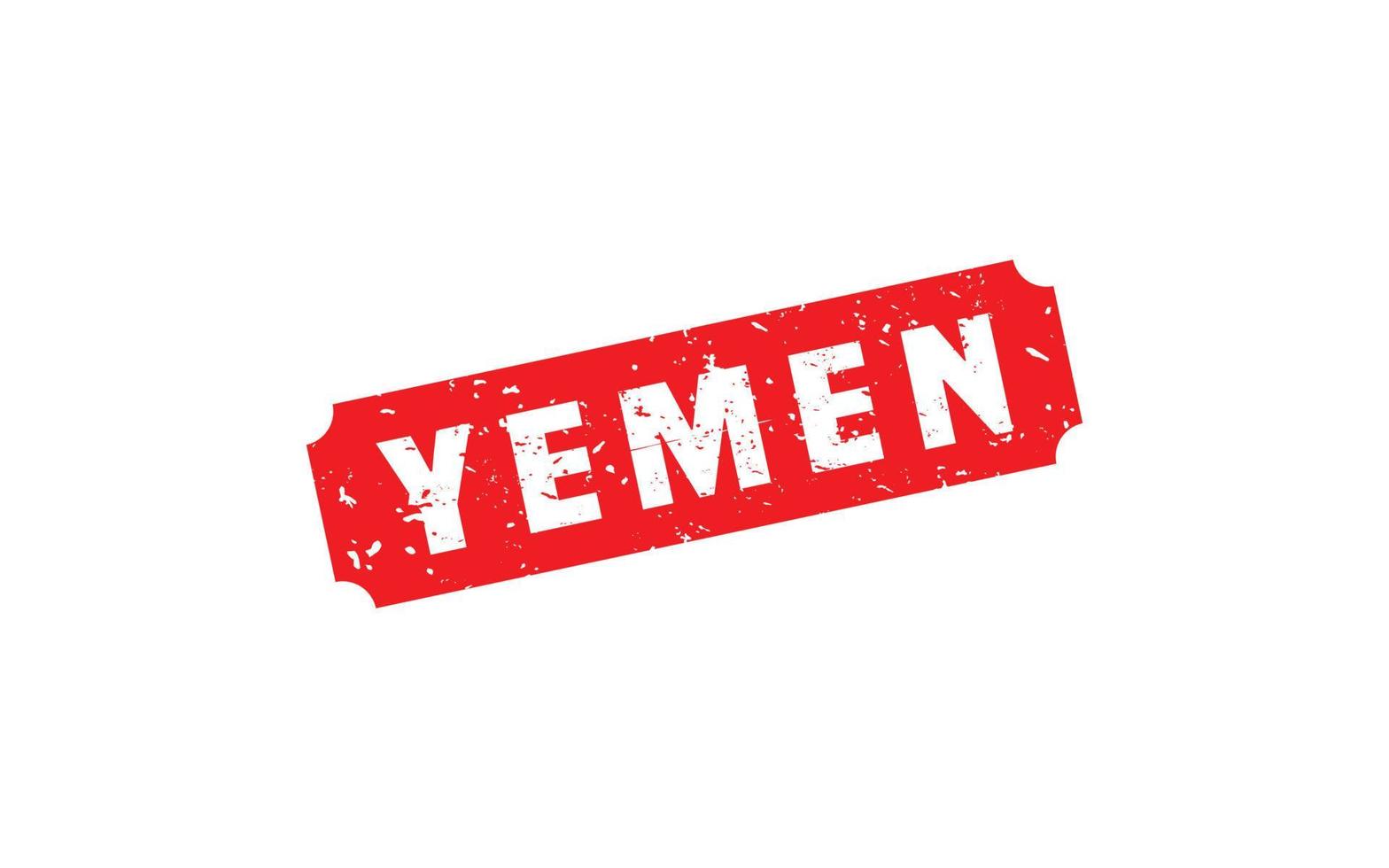 Jemen Briefmarke Gummi mit Grunge Stil auf Weiß Hintergrund vektor