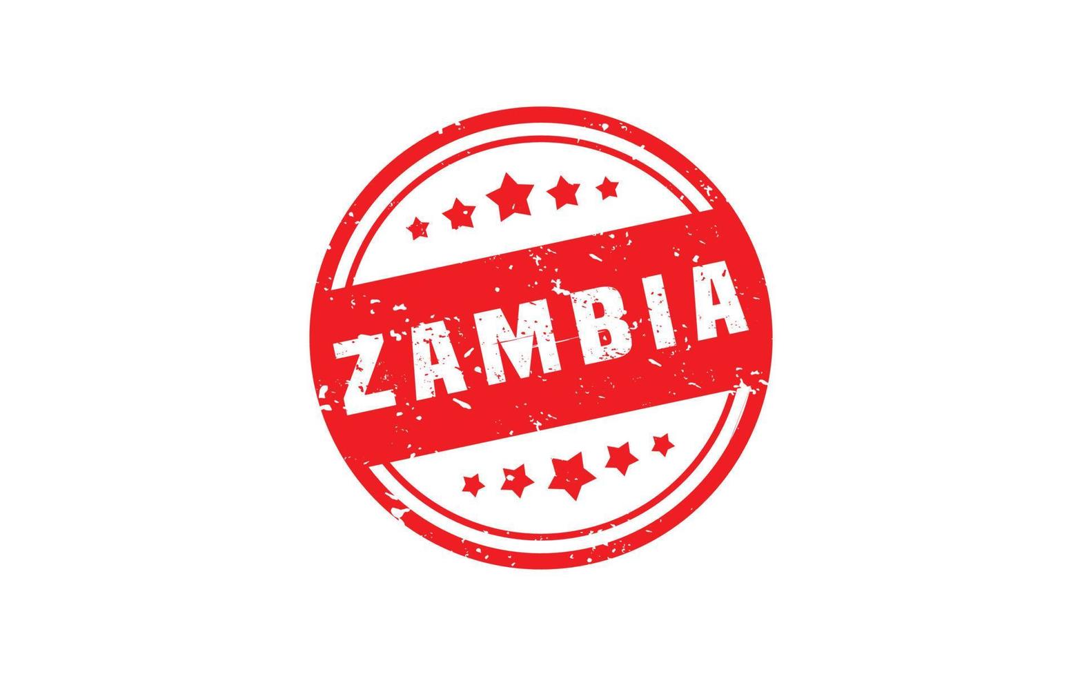 Sambia Briefmarke Gummi mit Grunge Stil auf Weiß Hintergrund vektor