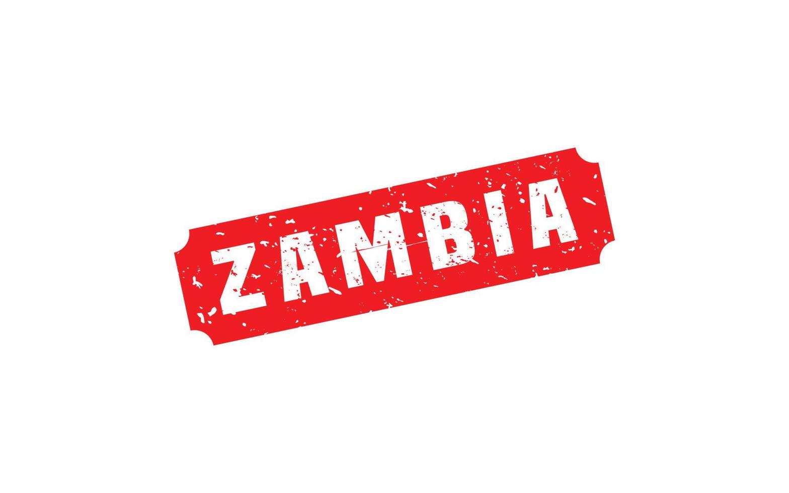 zambia stämpel sudd med grunge stil på vit bakgrund vektor