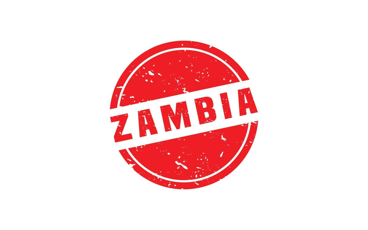 zambia stämpel sudd med grunge stil på vit bakgrund vektor