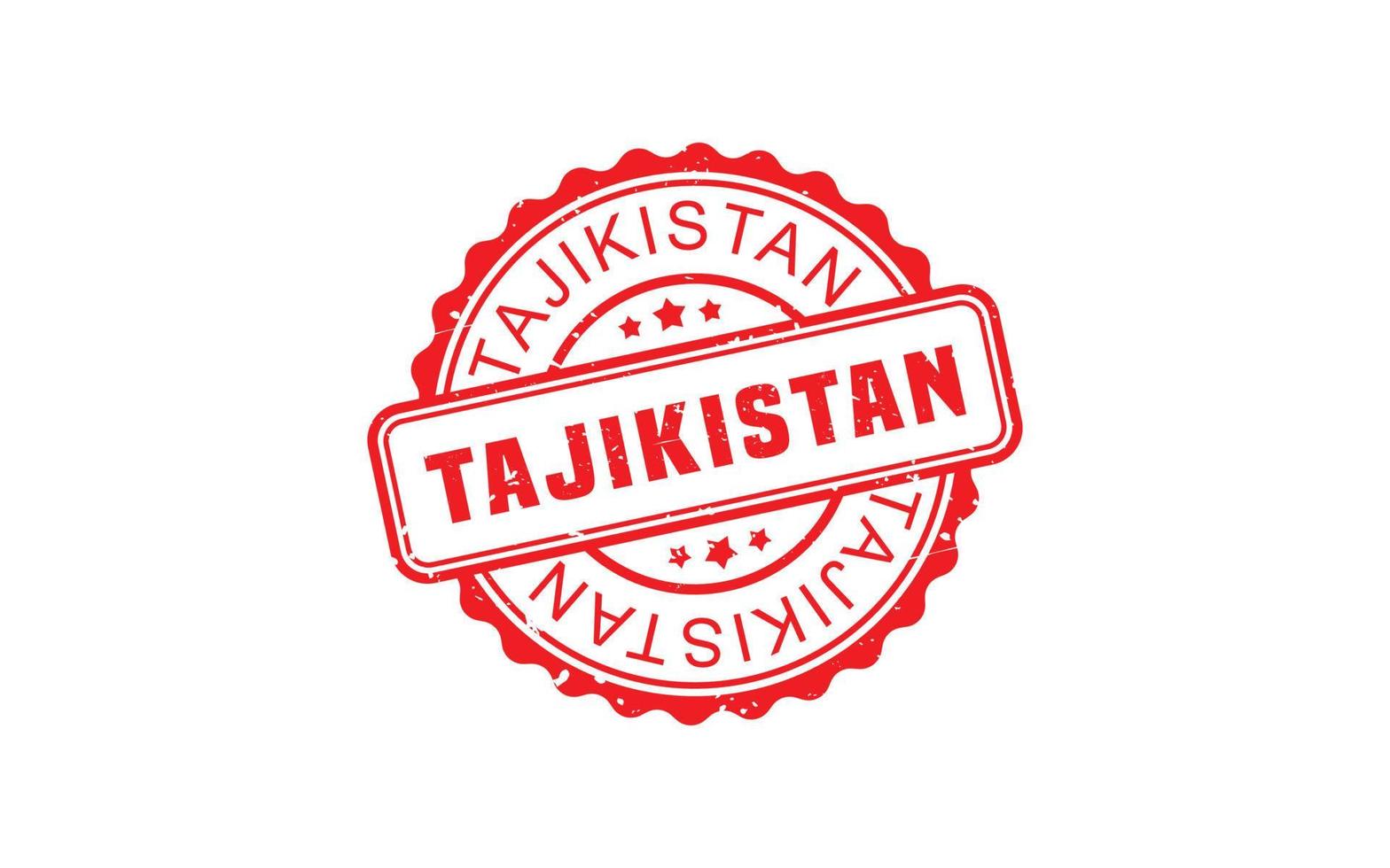 Tadschikistan Briefmarke Gummi mit Grunge Stil auf Weiß Hintergrund vektor