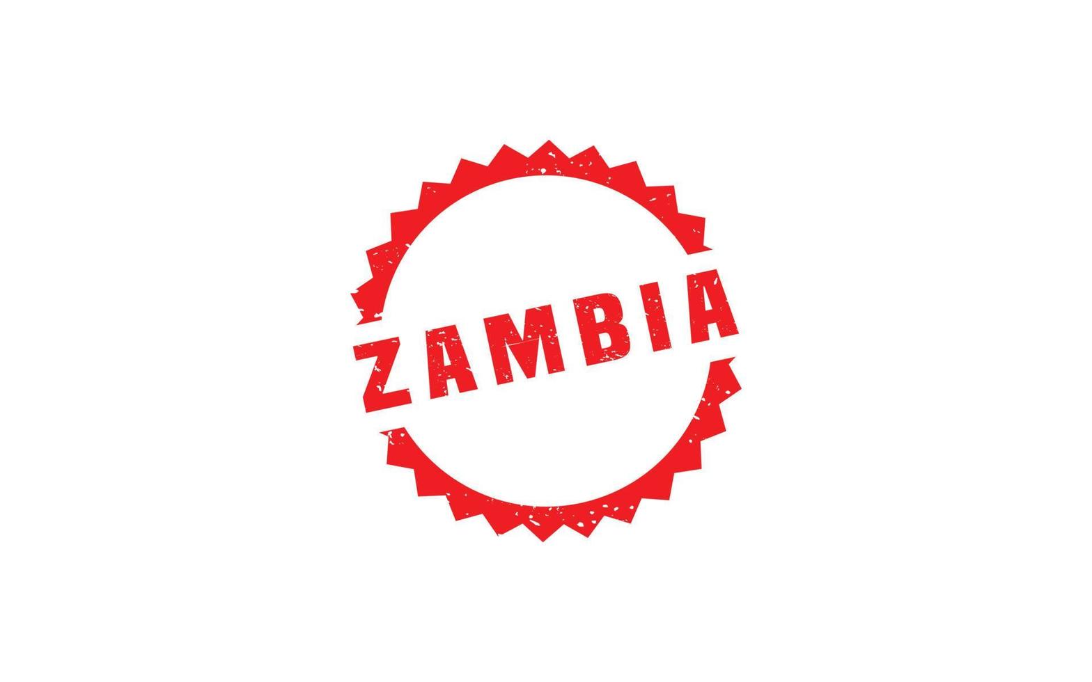 zambia stämpel sudd med grunge stil på vit bakgrund vektor