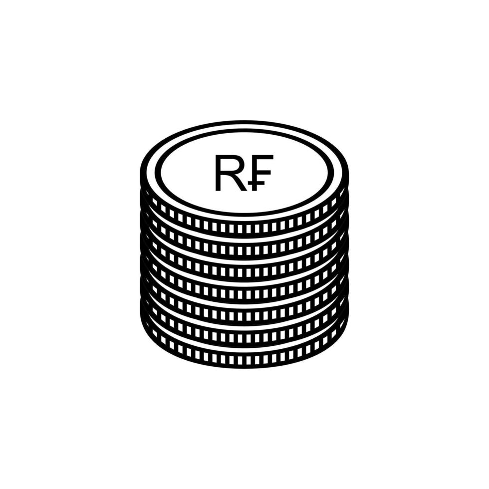 Ruanda Währung Symbol, ruandisch Franc Symbol, rwf unterzeichnen. Vektor Illustration