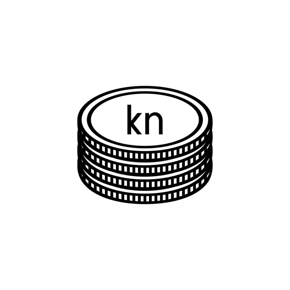 kroatien valuta symbol, kroatisk kuna ikon, hrk tecken. vektor illustration