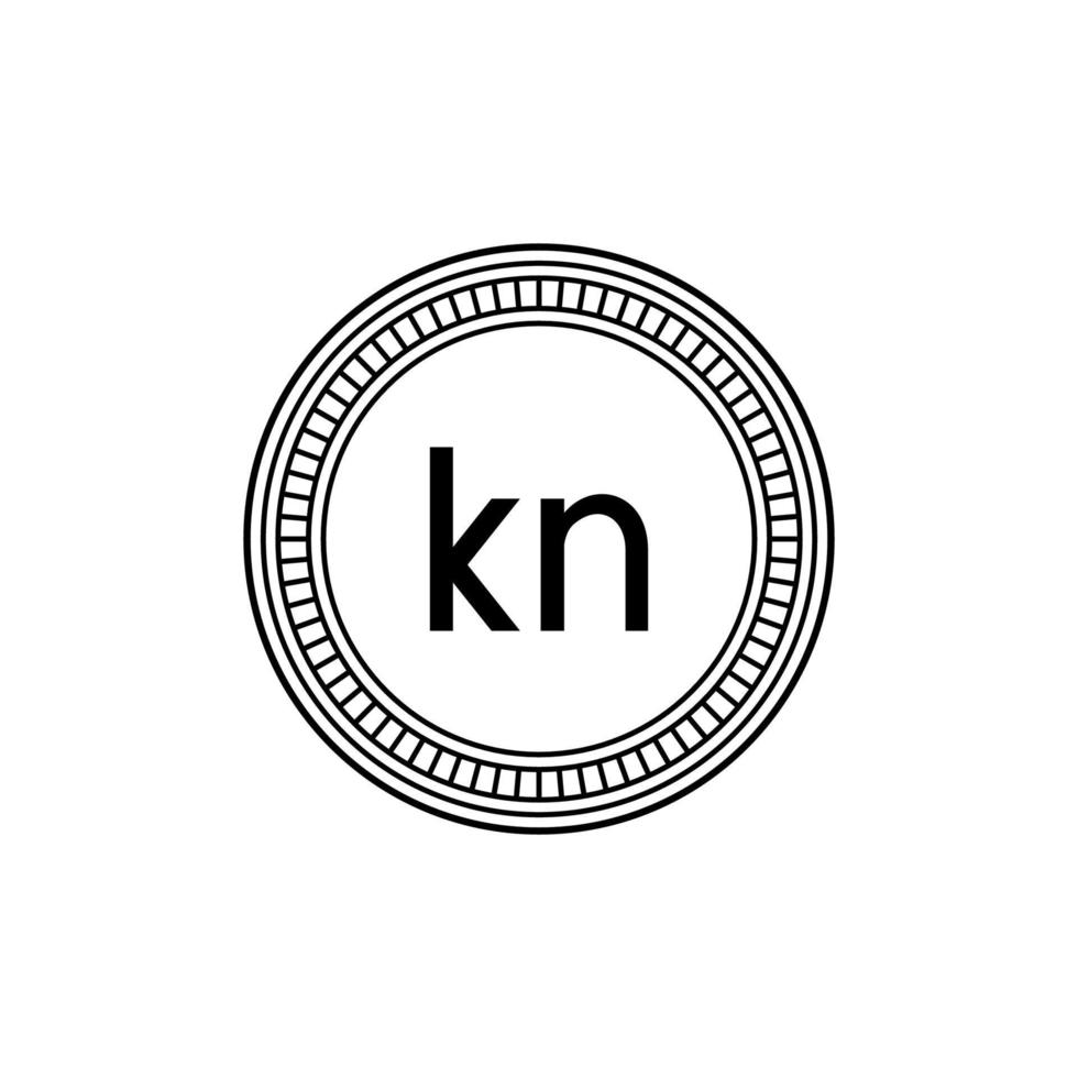 kroatien valuta symbol, kroatisk kuna ikon, hrk tecken. vektor illustration