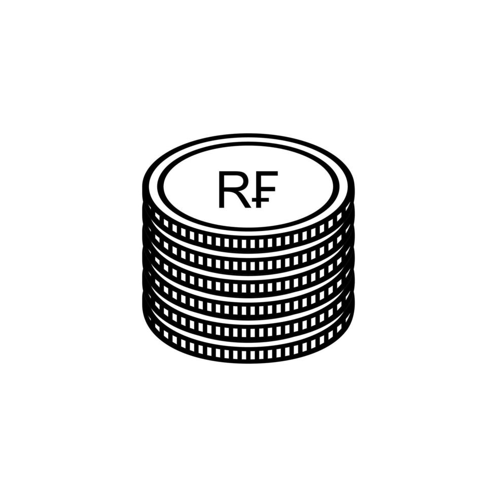 Ruanda Währung Symbol, ruandisch Franc Symbol, rwf unterzeichnen. Vektor Illustration