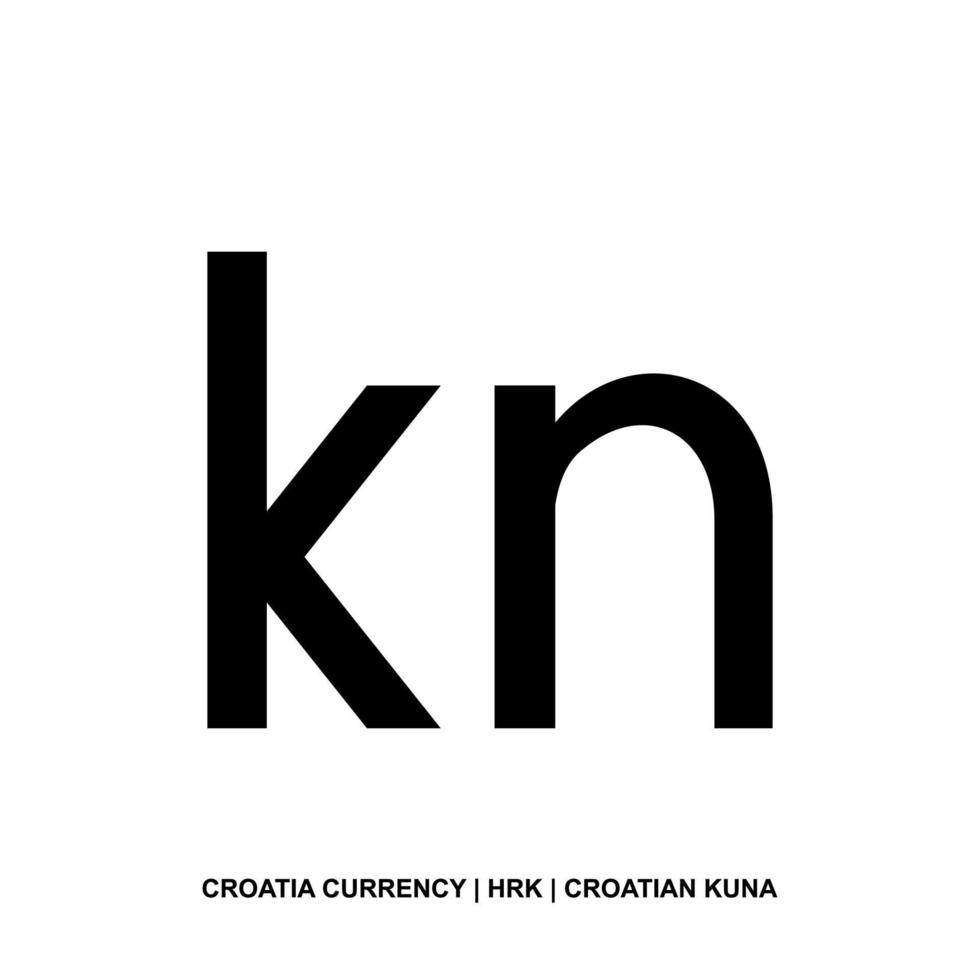 kroatien valuta symbol, kroatisk kuna ikon, hrk tecken. vektor illustration