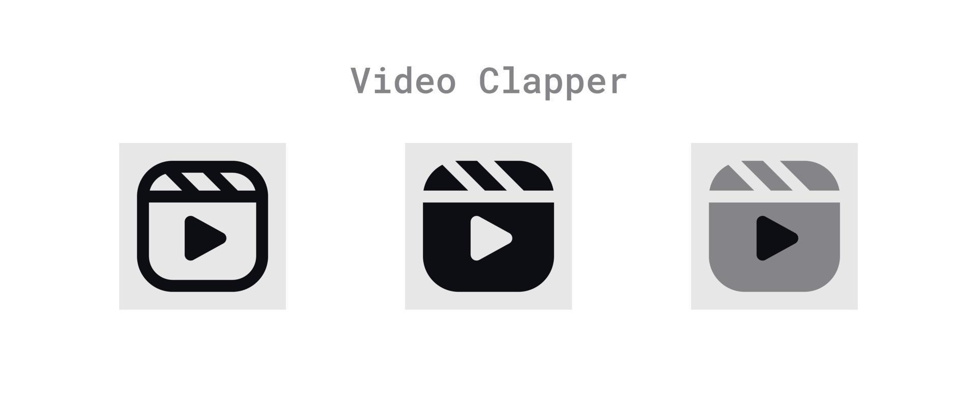 video kläpp ikoner ark vektor