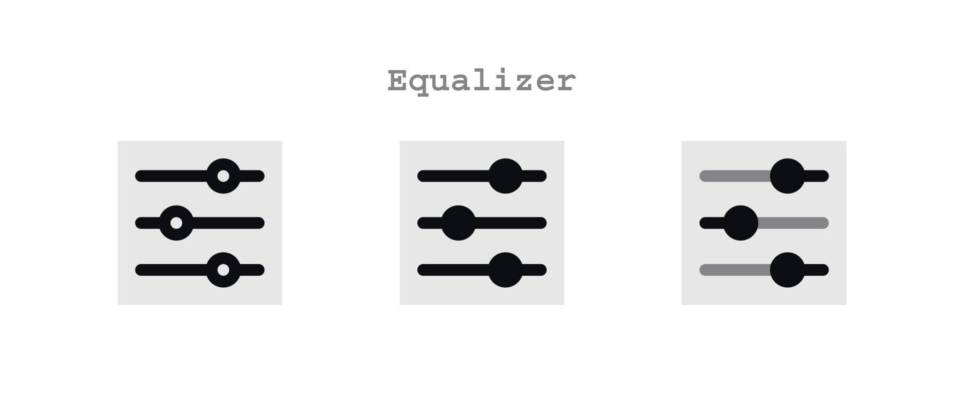 Equalizer-Symbole gesetzt vektor