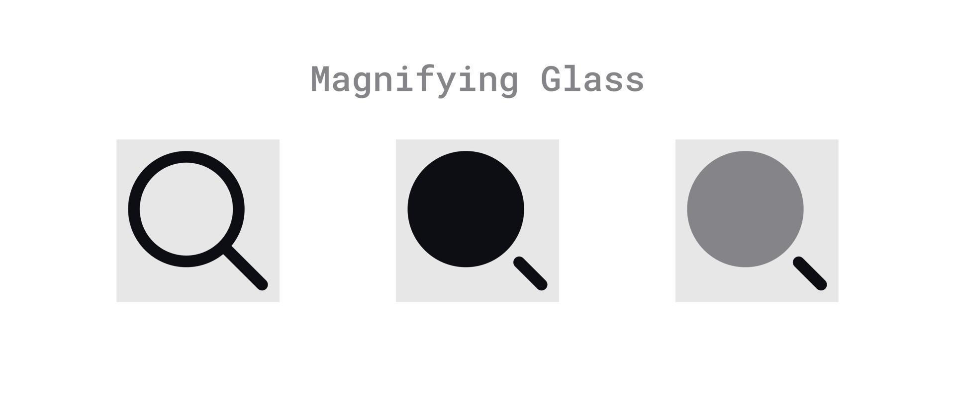 Vergrößerung Glas Symbole Blatt vektor