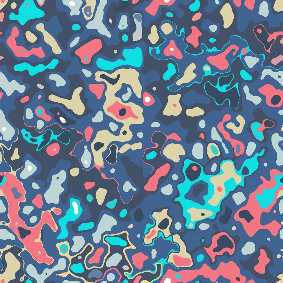 abstraktes nahtloses Muster mit Flüssigkeits- und Farbgießeffekt. repetitiver Hintergrund der Marmortextur mit Acrylguss und Farbspritzer auf einer Leinwand. vektor