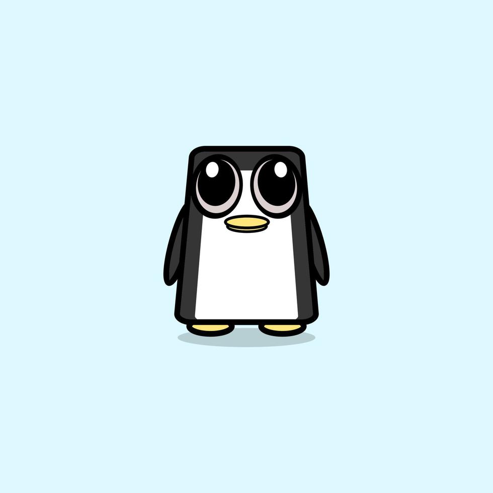 süßer Cartoon-Pinguin vektor