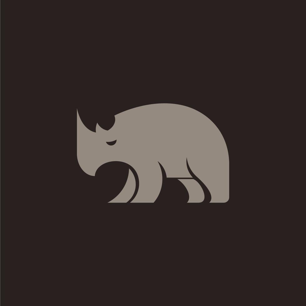 Nashorn einfach Logo vektor