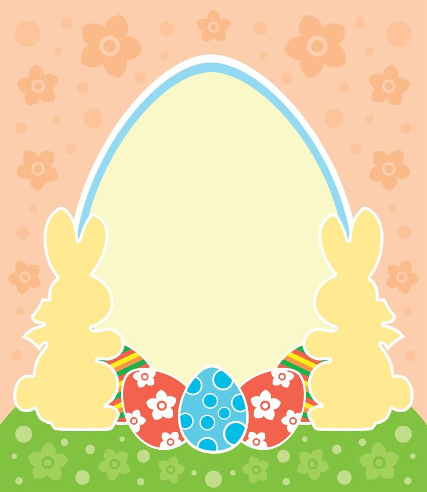 Ostern Hintergrund Karte mit Hase und Eier vektor