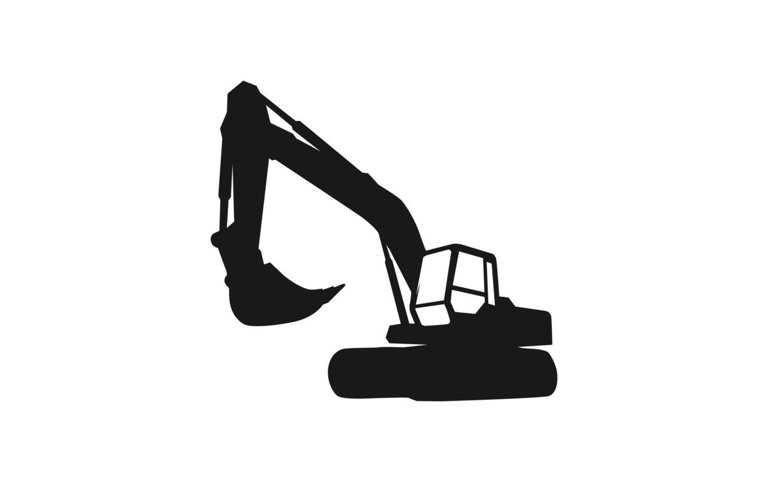 Bagger-Logo-Vorlagenvektor. Logo-Vektor für schwere Ausrüstung für Bauunternehmen. kreative baggerillustration für logo-vorlage. vektor