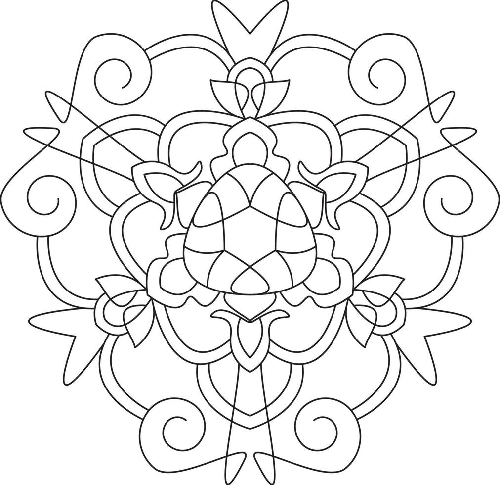 Mandala zum Färbung Seite Grafik vektor