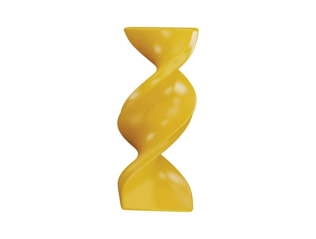 en gul spiral skulptur med de ord ost på 3d vektor ikon illustration