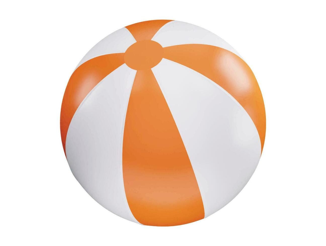 Strand Ball Symbol 3d Rendern Vektor Illustration