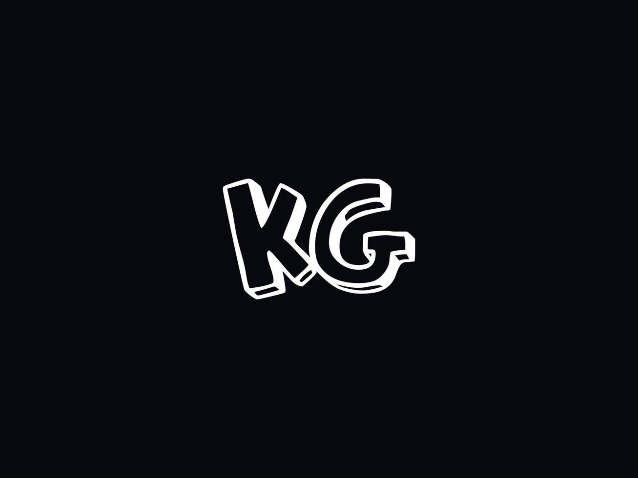 Monogramm kg Logo Symbol, einzigartig kg Logo Brief Vektor Lager