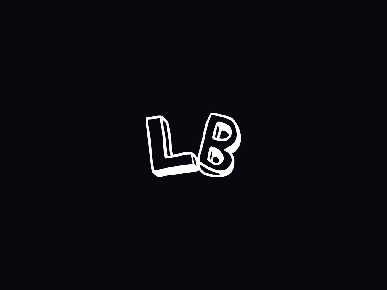 modern lb bl logotyp brev vektor ikon design